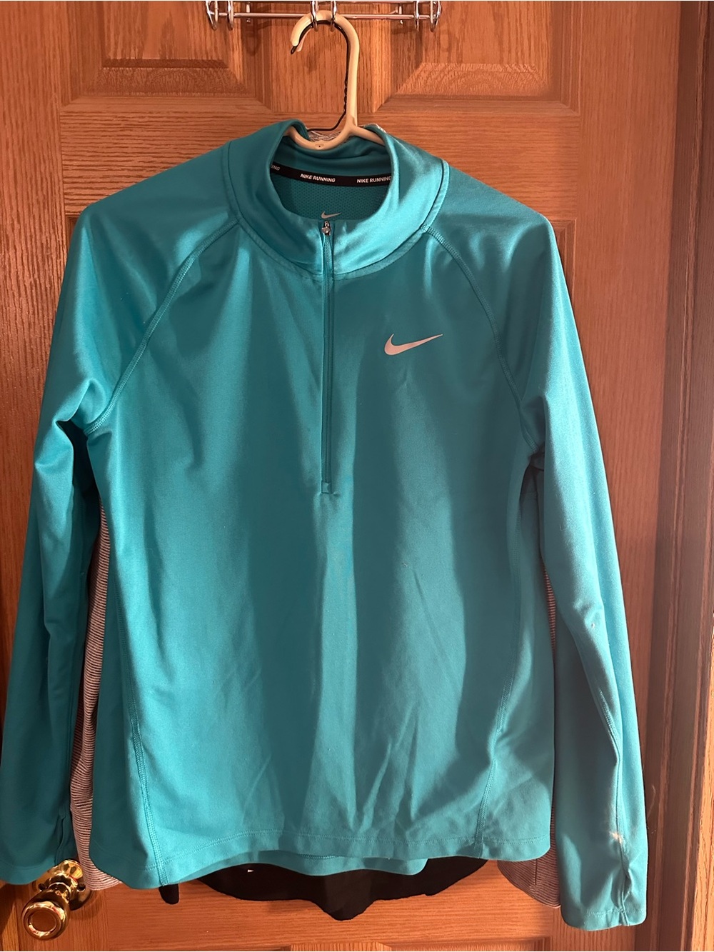 Nike Women's Teal Half-Zip Athletic Jacket